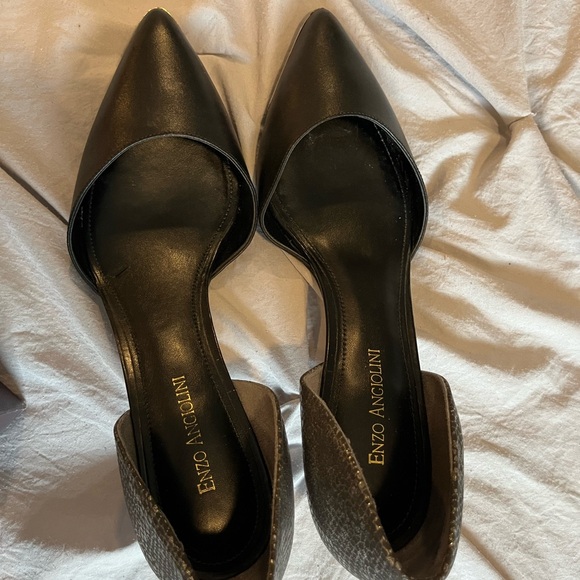 Enzo Angiolini Black Women's Shoes Kitten Heel - Picture 6 of 7